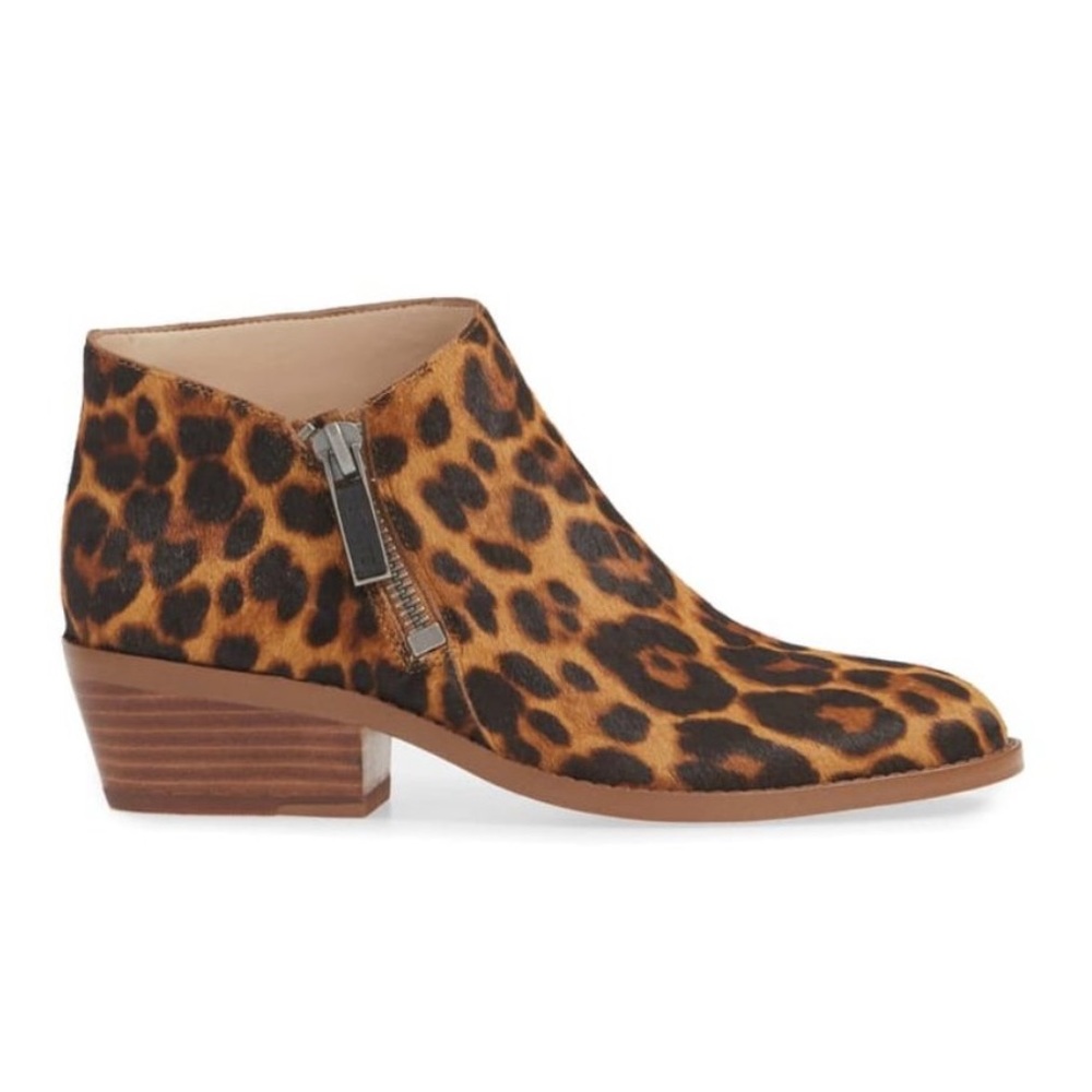 NWOT 1. State Rosita Leather Leopard Block Heel Bootie size 8.5